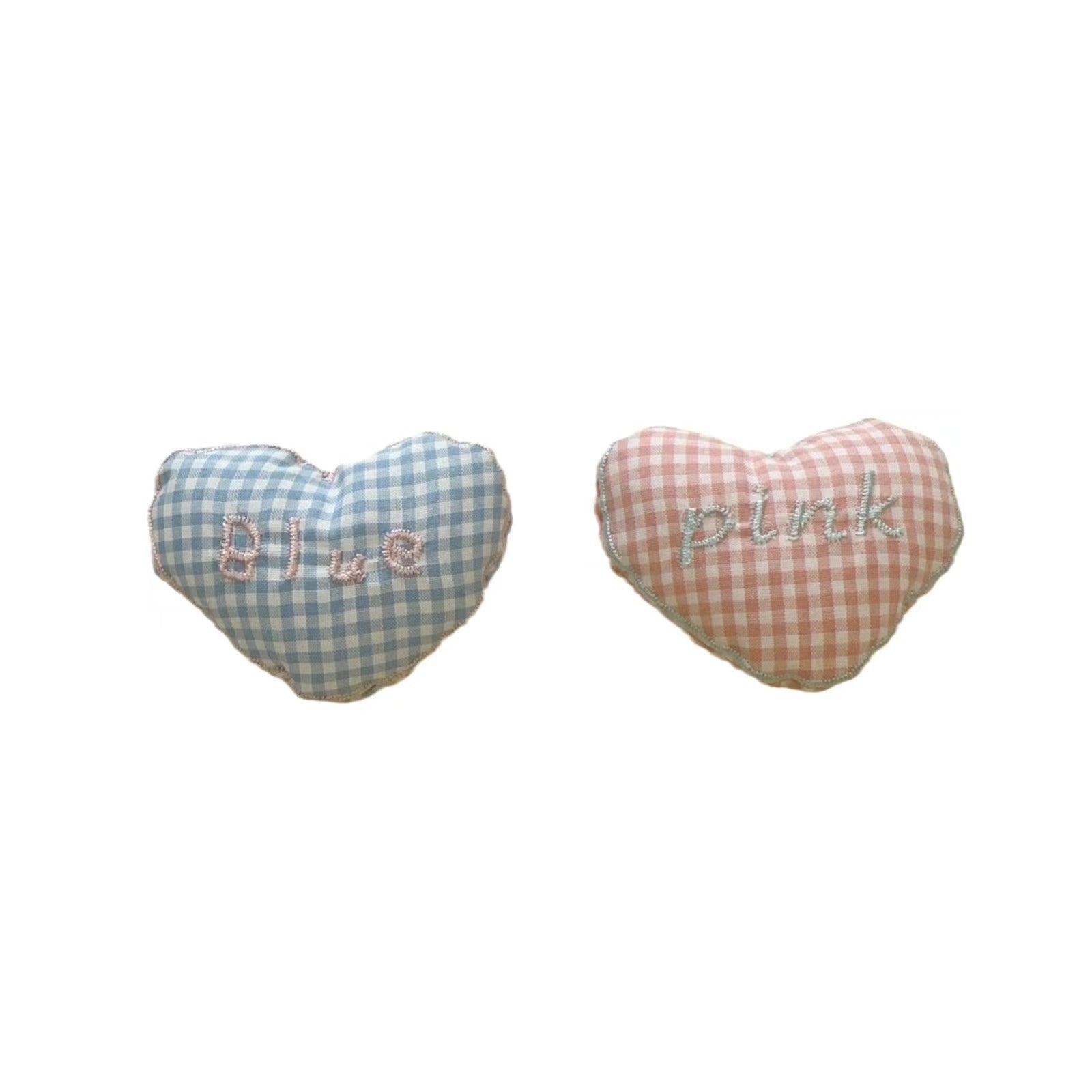 Wholesale Cute cotton three-dimensional plaid love key chain schoolbag  bag accessories